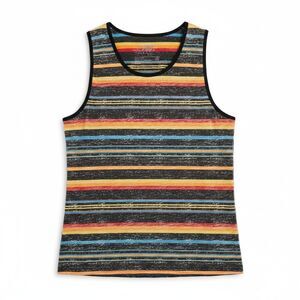 Brooklyn Cloth Striped Tank Top Mens M Retro Multicolor Sleeveless Summer